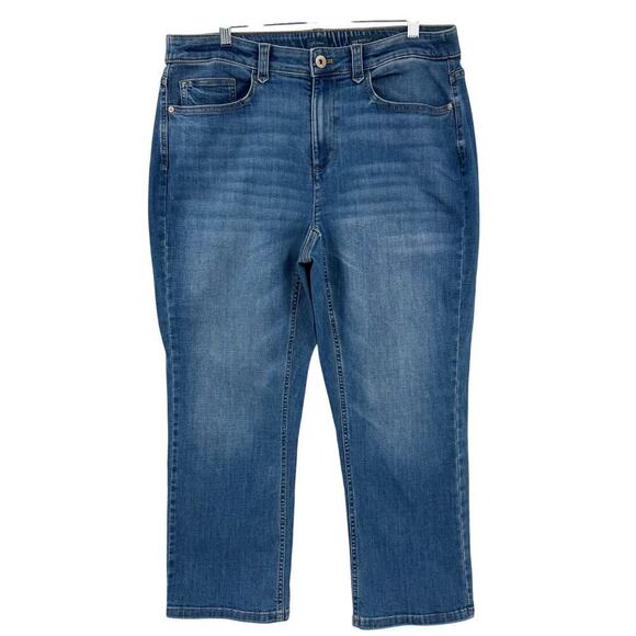 J. Jill Jeans Women’s Size 16 Demi Boot Cut Medium Wash Denim Ankle Length Mid - Picture 1 of 10